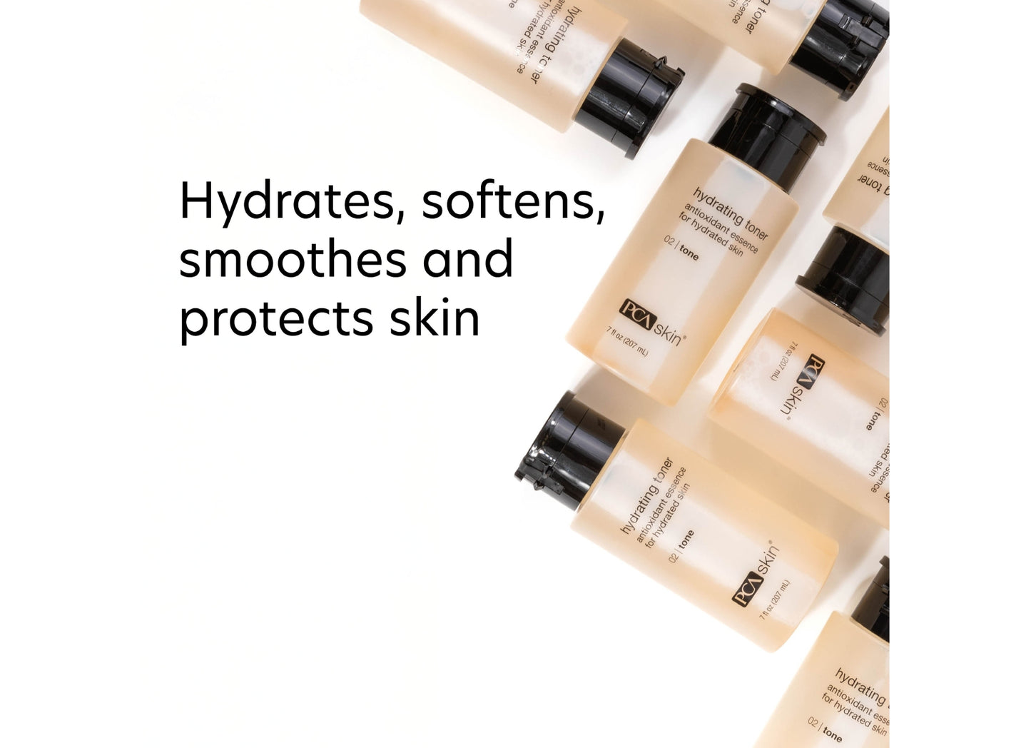 Hydrates, softens, smoothes and protects skin