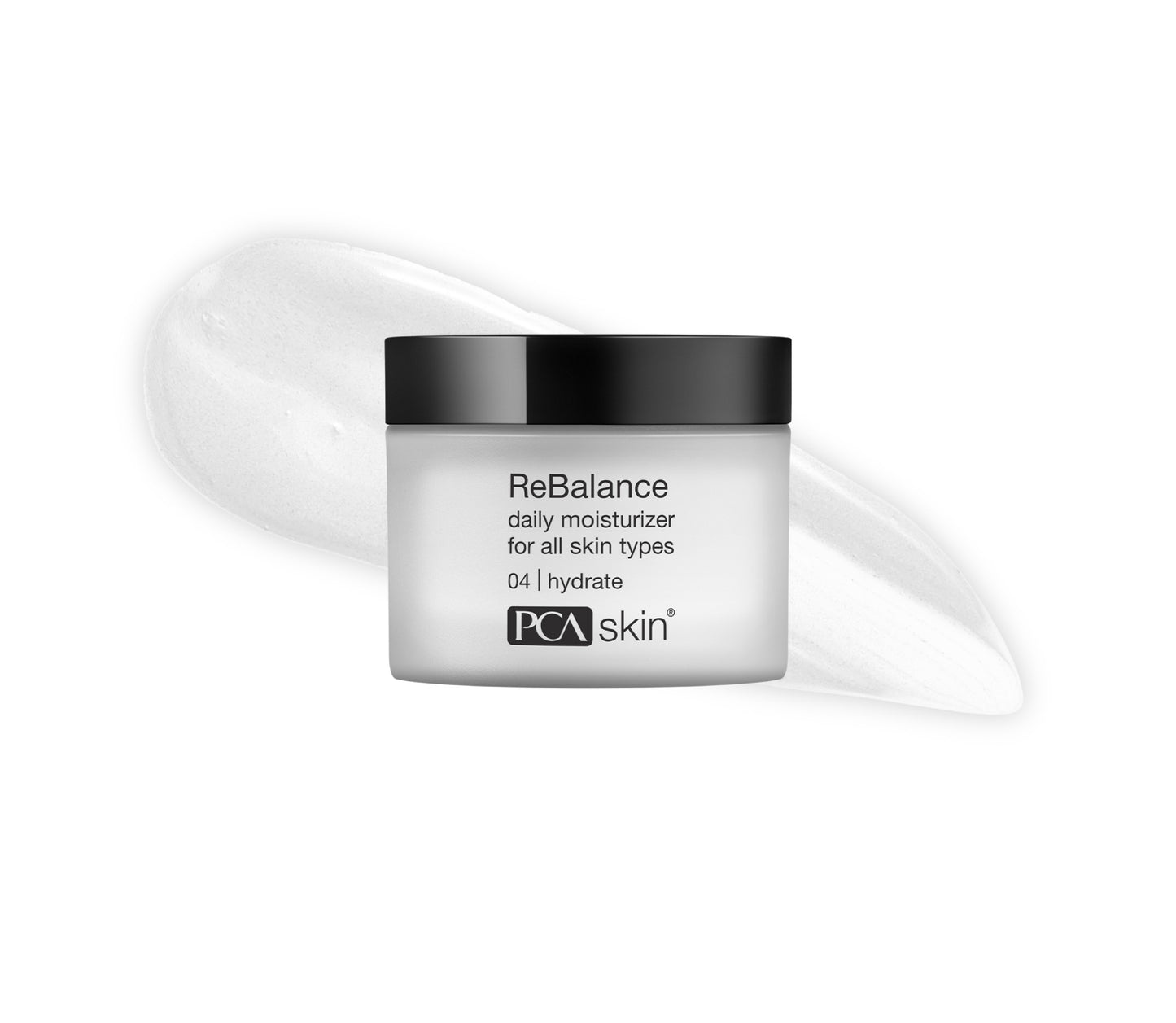 PCA Skin ReBalance daily moisturizer jar on a white background