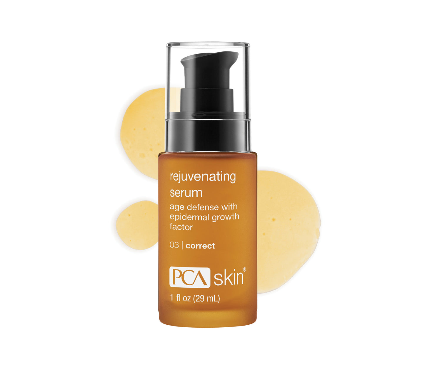 PCA Skin rejuvenating serum bottle on a white background