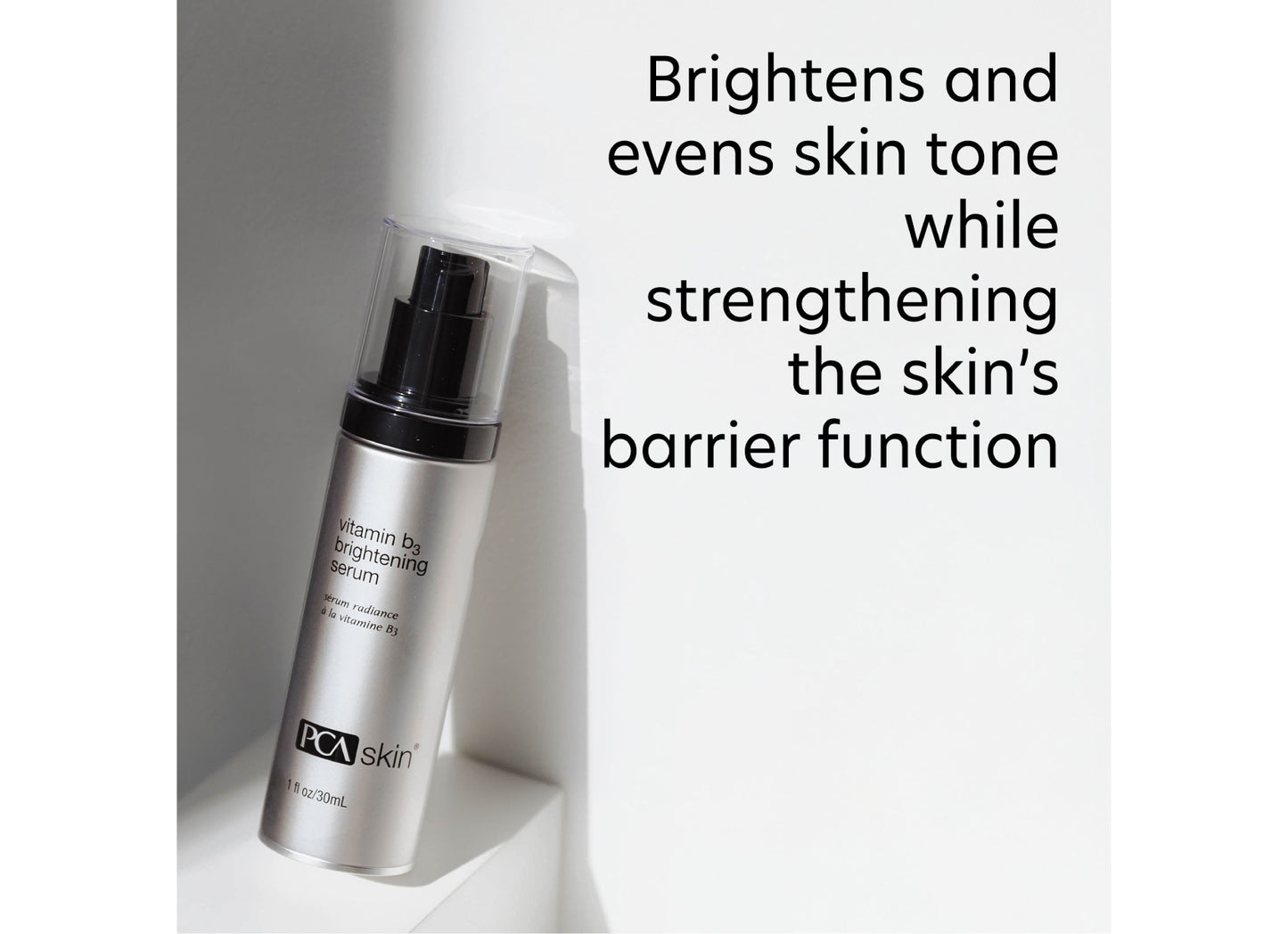 Brightens and evens skin tone while strengthening the skin's barrier function