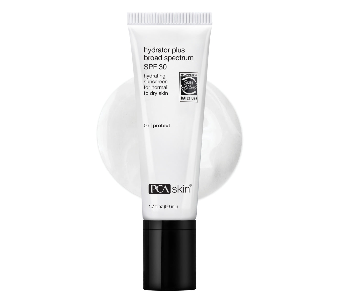 PCA Skin sunscreen tube on a white background