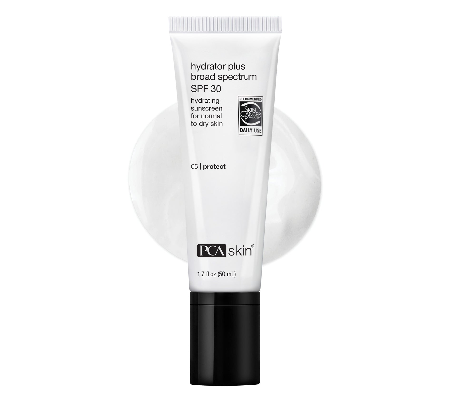 PCA Skin sunscreen tube on a white background
