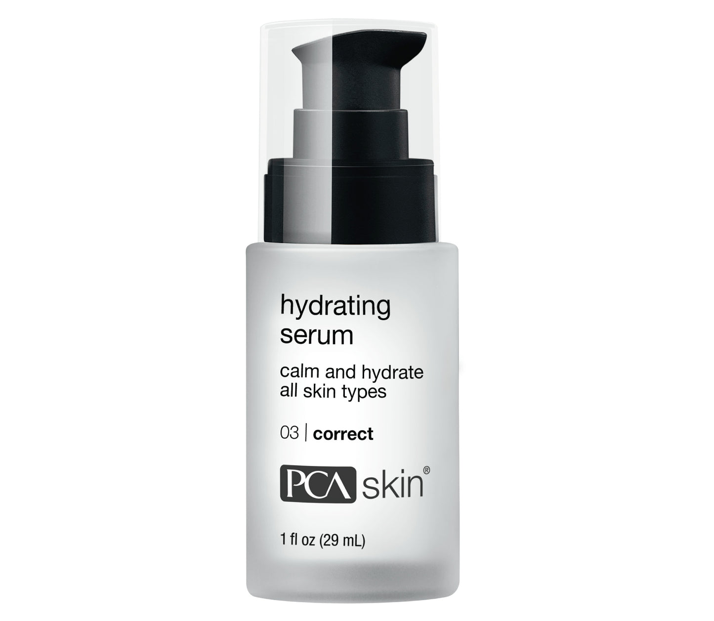 PCA Skin hydrating serum bottle on a white background