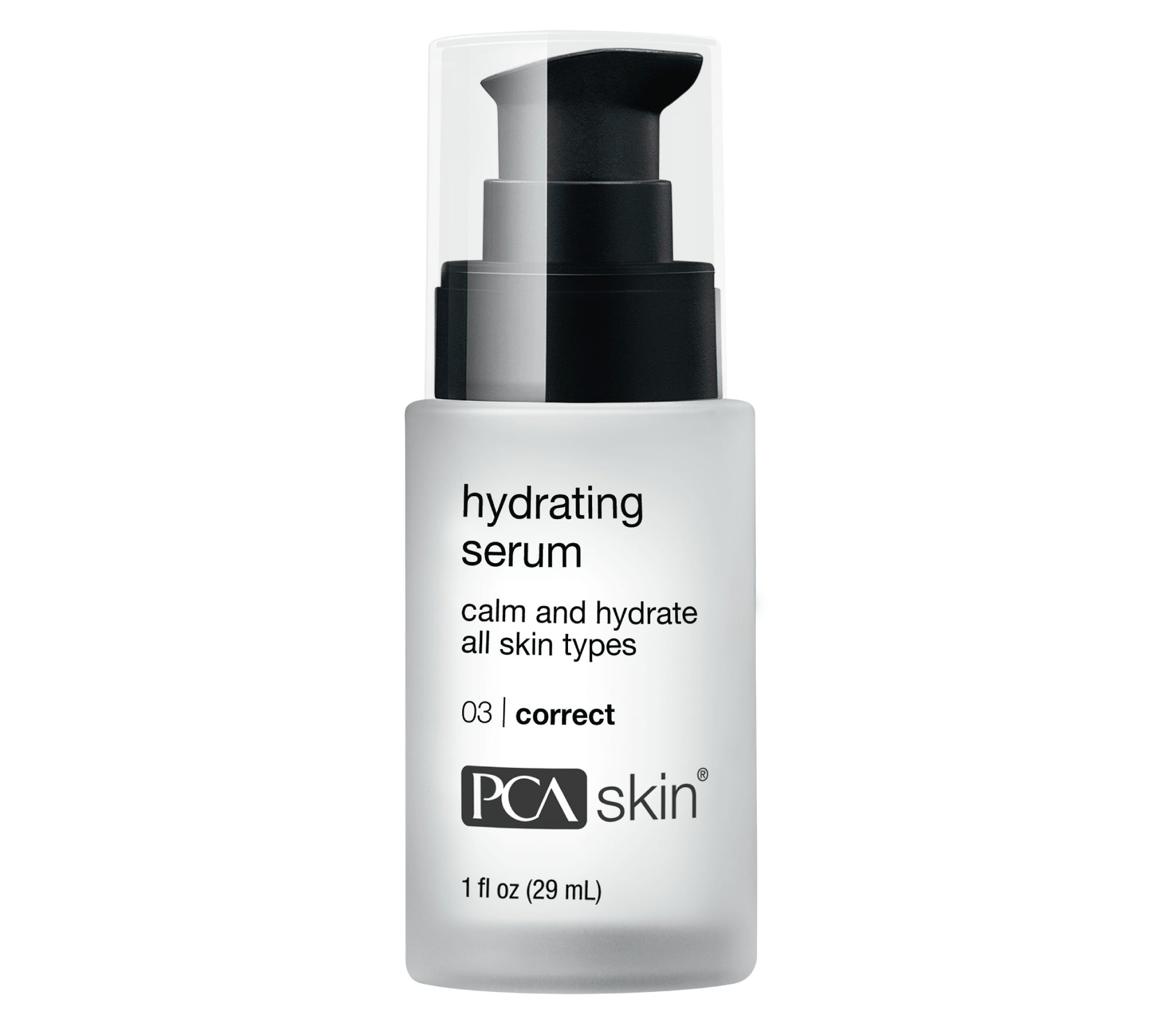 PCA Skin hydrating serum bottle on a white background